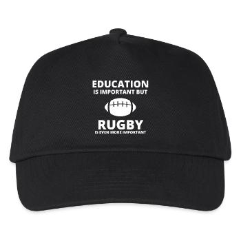 Rugby, Rugby-Sport, Rugby-Humor - Kinder Basecap - Schwarz - Vorne