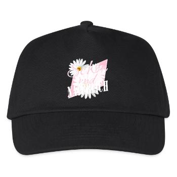 Schön und natürlich Margeriten Blumen rosa - Kinder Basecap - Schwarz - Vorne