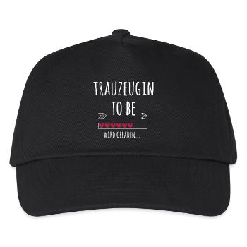 Trauzeugin Junggesellenabschied Hochzeit Geschenk - Kinder Basecap - Schwarz - Vorne