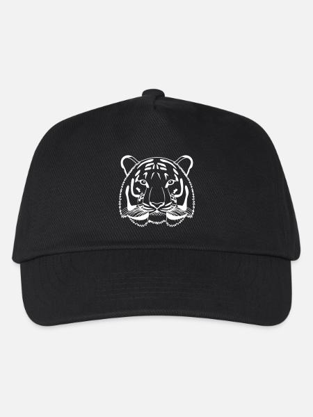 Tête de tigre - lumière de contour - Casquette de baseball Enfant - noir