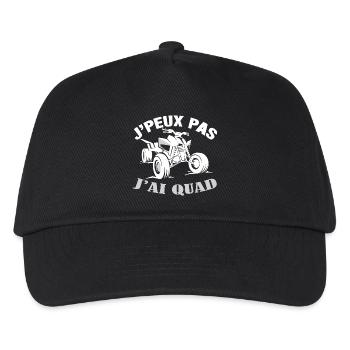 J'Peux Pas J'ai Quad moto Humour Cadeau Quad cross - Casquette de baseball Enfant - noir - Devant