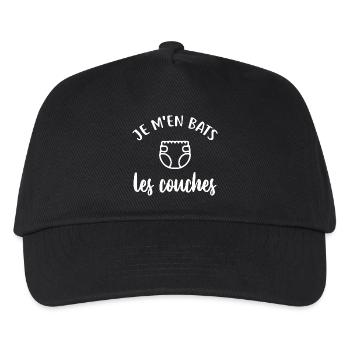 Je m'en bats les couches - Casquette de baseball Enfant - noir - Devant