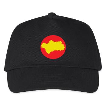 Rotes und gelbes Andalusien - Kinder Basecap - Schwarz - Vorne