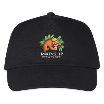 Sleeper on a branch: Born to sleep - Kids’ Baseball Cap - black - Front