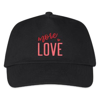 t-shirt plus d’amour Saint-Valentin Saint-Valentin - Casquette de baseball Enfant - noir - Devant