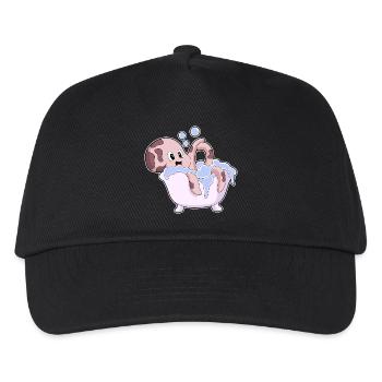 Krake Baden Badewanne - Kinder Basecap - Schwarz - Vorne