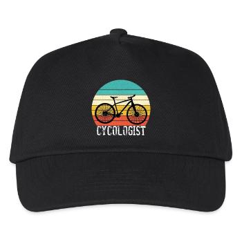 Cycologist Funny Vintage Cycling Cyclist - Kinder Basecap - Schwarz - Vorne