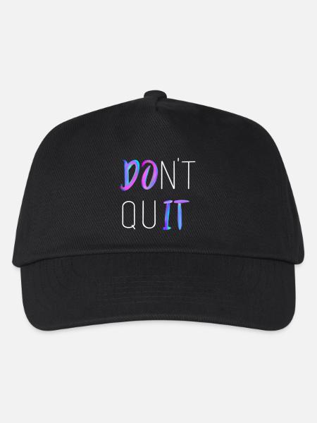 Don't Quit - Kinder Basecap - Schwarz