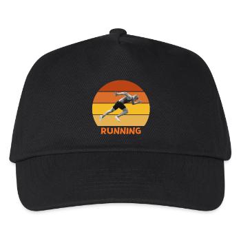 Leichtathletik, Sprint, Laufen - Kinder Basecap - Schwarz - Vorne
