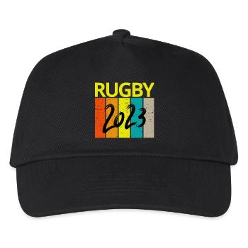 Rugby, Rugby-Sport, Rugby-Fan, Rugby 2023 - Kinder Basecap - Schwarz - Vorne