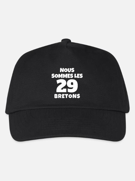 Bretagne, bretons, 29, Finistère - Casquette de baseball Enfant - noir