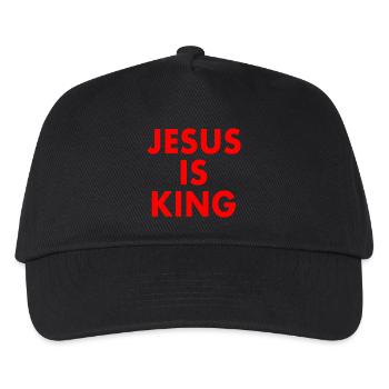 Jesus is king - Kinder Basecap - Schwarz - Vorne