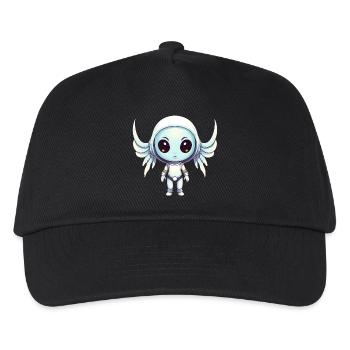 Alien Erzengel - Außerirdisches Design mit Flügeln - Kinder Basecap - Schwarz - Vorne