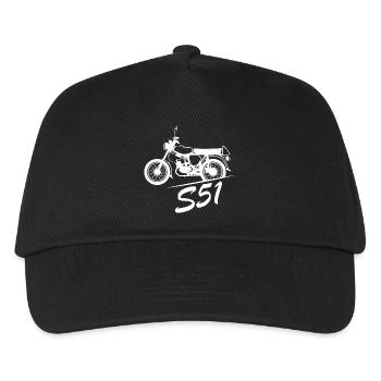 Simson S51 Symbol Nostalgie GDR Mobyl Amis - Casquette de baseball Enfant - noir - Devant