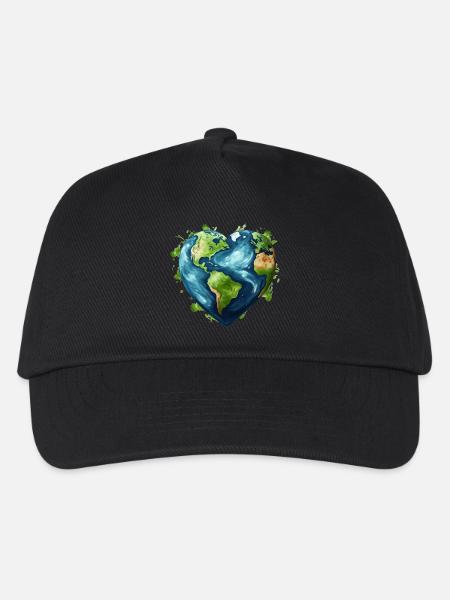 Liebe unsere Erde - Kinder Basecap - Schwarz