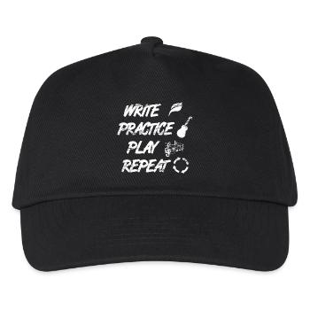 Write Practice Play Repeat - Kids’ Baseball Cap - black - Front