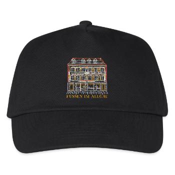 Füssen im Allgäu,Altstadt, Bayern, Deutschland - Kinder Basecap - Schwarz - Vorne