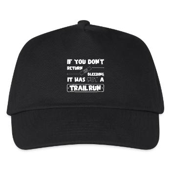 No trail run if you don't come back bleeding - Kids’ Baseball Cap - black - Front