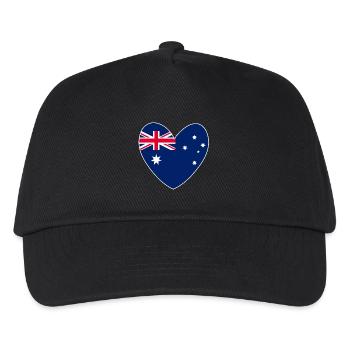 Australia heart - Kids’ Baseball Cap - black - Front