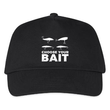 Choose your bait - Kids’ Baseball Cap - black - Front