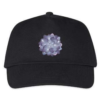 beautiful succulents blossom in delicate colors - Kids’ Baseball Cap - black - Front