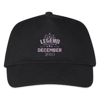 Geburtstag Legend Dezember 2005 - Kinder Basecap - Schwarz - Vorne