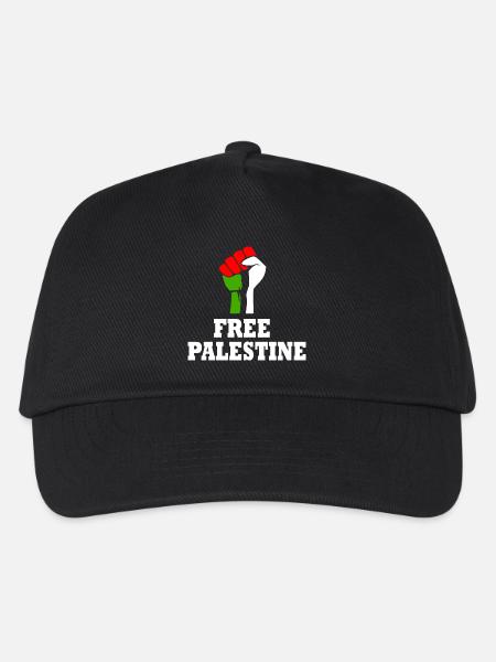 Free palestine - Basebollkeps barn - svart