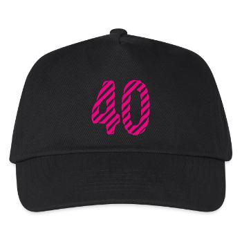 40. 40 YEARS. 40th ANNIVERSARY. 40TH ANNIVERSARY. - Kids’ Baseball Cap - black - Front