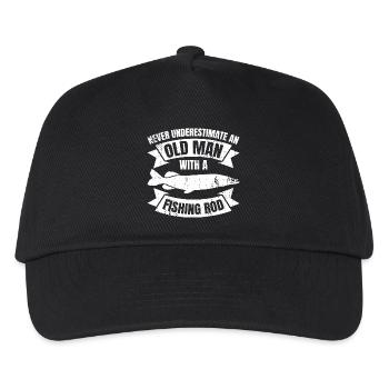 Fisherman Grandpa - Kids’ Baseball Cap - black - Front