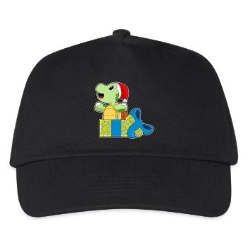 Schildkröte Weihnachten Pakete - Kinder Basecap - Schwarz - Vorne