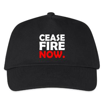 Ceasefire now - Kinder Basecap - Schwarz - Vorne