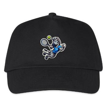 Zebra Tennis Pro - Aufschlag und Spiel! - Kinder Basecap - Schwarz - Vorne