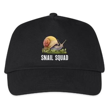 Snail Squad – Schneckenliebe & Gartenhumor - Kinder Basecap - Schwarz - Vorne