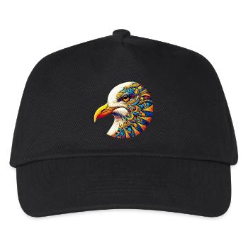 Seagull decorated with Mandalas - Kids’ Baseball Cap - black - Front