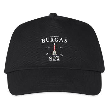 Bulgaria, lighthouse port of Burgas. Black Sea - Kids’ Baseball Cap - black - Front