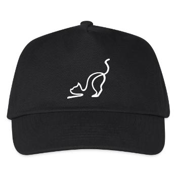 Sketch of the White Cat - Kids’ Baseball Cap - black - Front