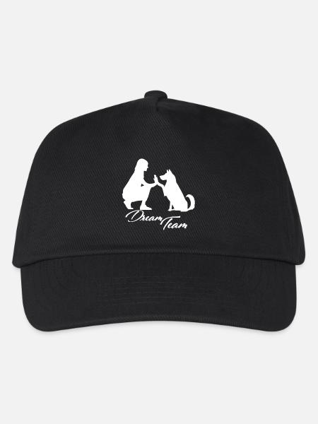 Dream Team Hund weiß - Kinder Basecap - Schwarz