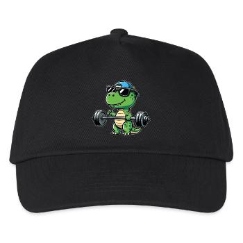 T-Rex Workout : Développé couché dinosaure pour - Casquette de baseball Enfant - noir - Devant