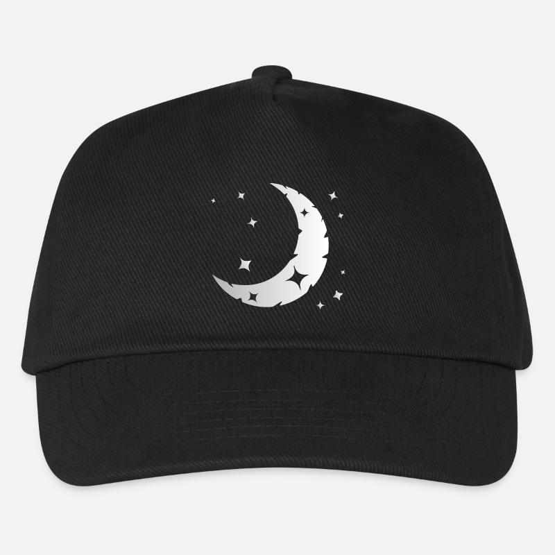 Mond und Sterne - Kinder Basecap - Schwarz