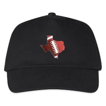 Echter Football in der Texas State Landkarte - Kinder Basecap - Schwarz - Vorne