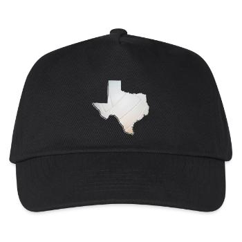 Echter Volleyball in der Texas State Landkarte - Kinder Basecap - Schwarz - Vorne