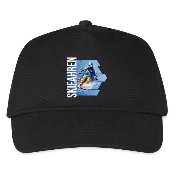 Skifahren - Kinder Basecap - Schwarz - Vorne