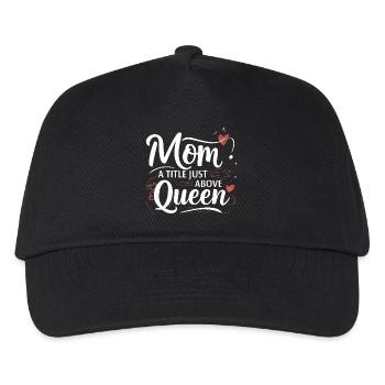 Mama - Ein Titel knapp über Queen - Kinder Basecap - Schwarz - Vorne