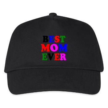 Best mom ever - Kinder Basecap - Schwarz - Vorne