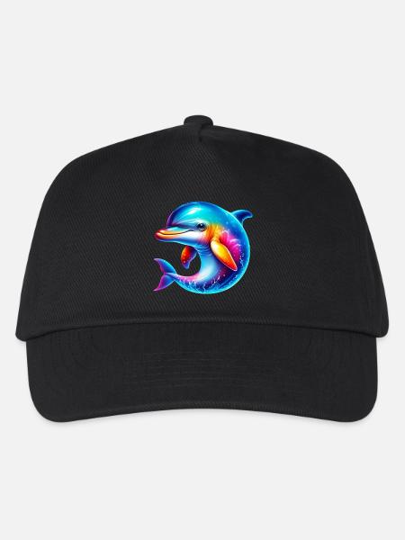 Delfin - Kinder Basecap - Schwarz