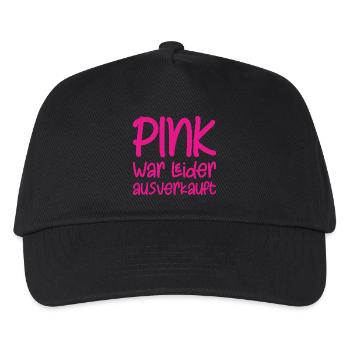 Pink war leider ausverkauft - Kinder Basecap - Schwarz - Vorne