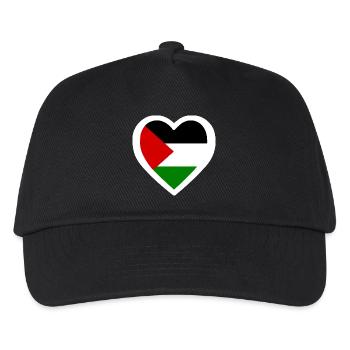 Palestina herz - Kinder Basecap - Schwarz - Vorne