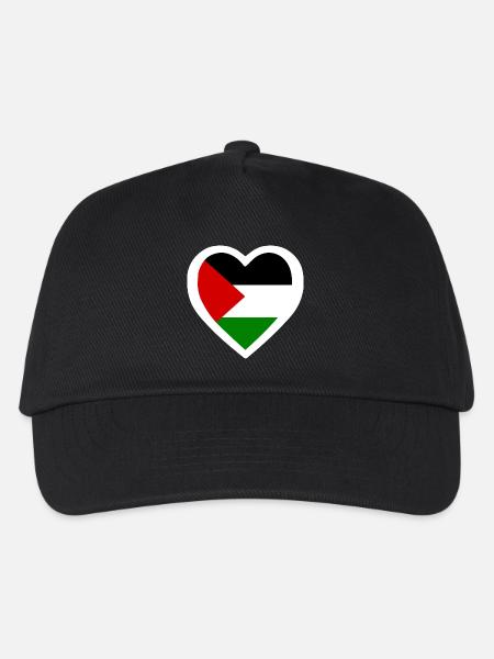 Palestina herz - Kinder Basecap - Schwarz