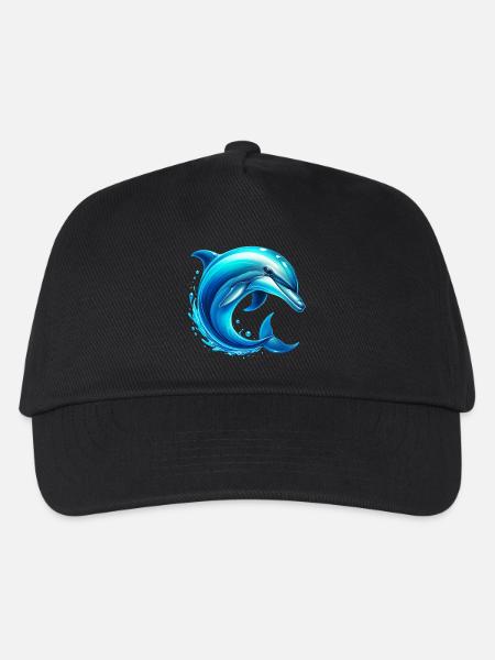Delfin - Kinder Basecap - Schwarz