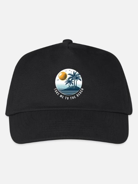 Take me to the Beach - Kids’ Baseball Cap - black